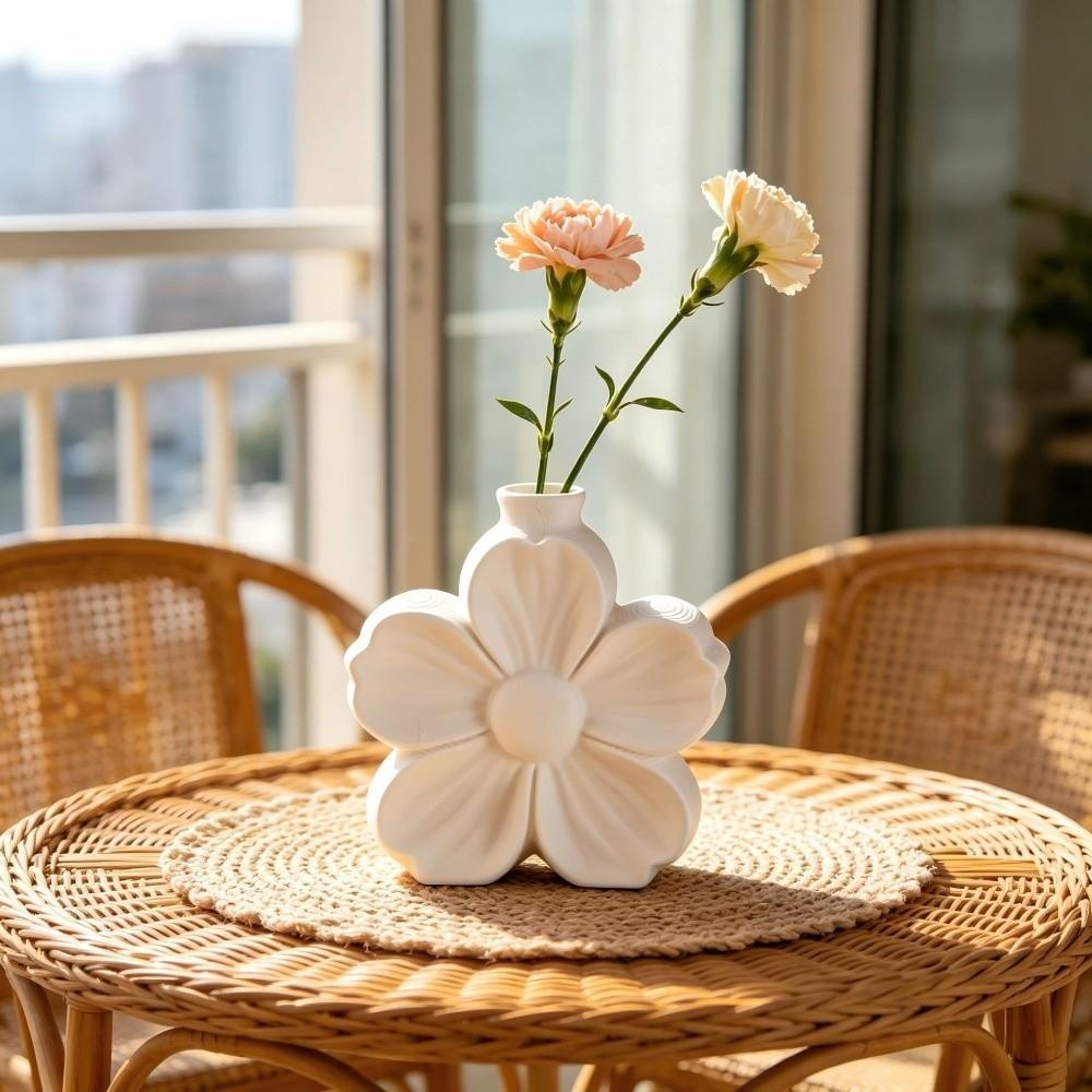 3D Printed Flower Vase Plastic Decorative Flower Container Sakura Petal Design Floral Arrangement Gift Flower Arrangement Bottle