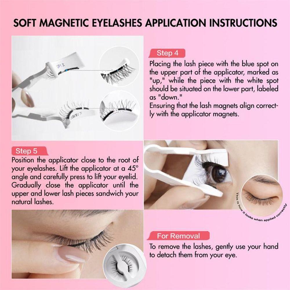 No Glue Required Manga Lashes Repeatedly Magnetic False Eyelashes Wispy Lashes  Women