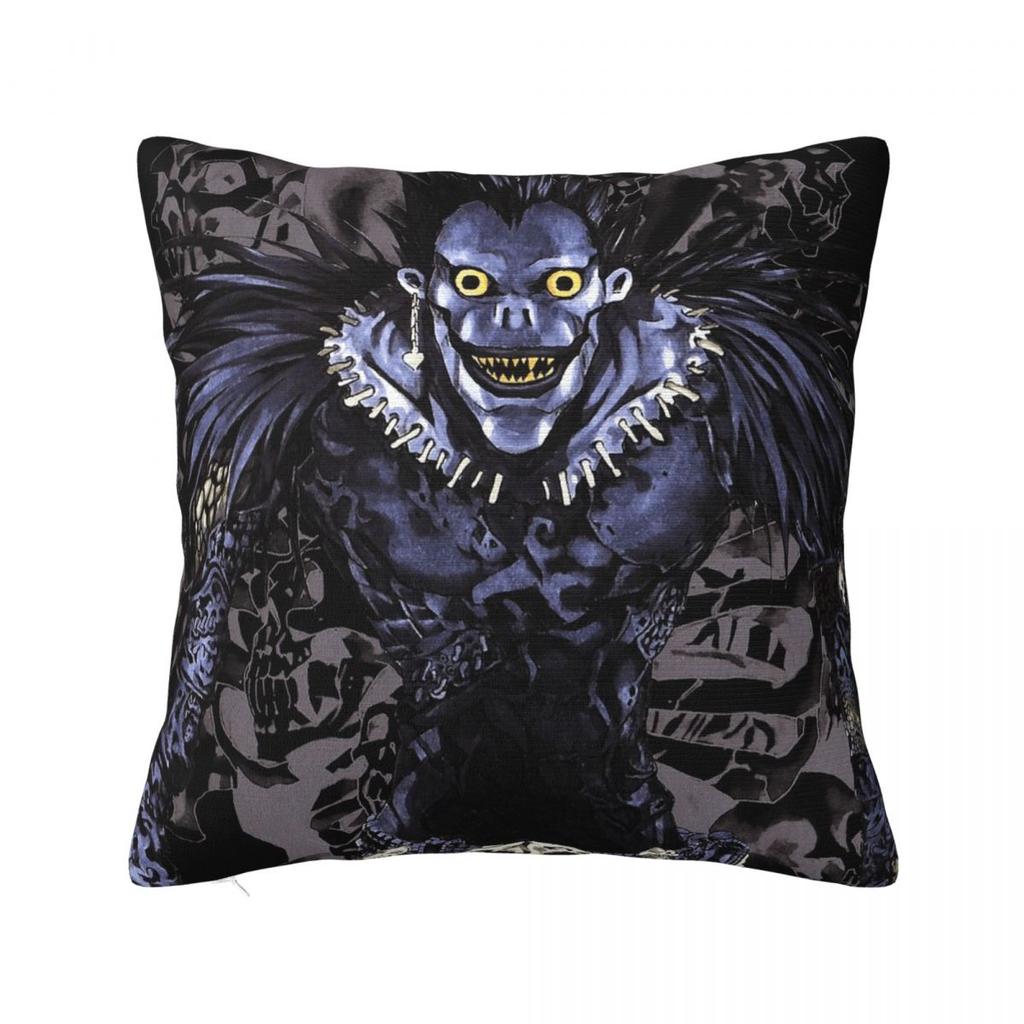 Death Note Manga Square Pillow Cases Anime Light Yagami Cushion Covers Zippered Decorative Pillowcase for Living Room 45x45cm