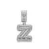 Rock Candy Letter Pendant: Trendy European & American Hip-Hop Style Copper Zircon Necklace with 26 English Alphabet Options