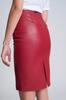 Stylish RED Women's Skirt Real Soft Lambskin Leather Handmade Party Formal Wear
