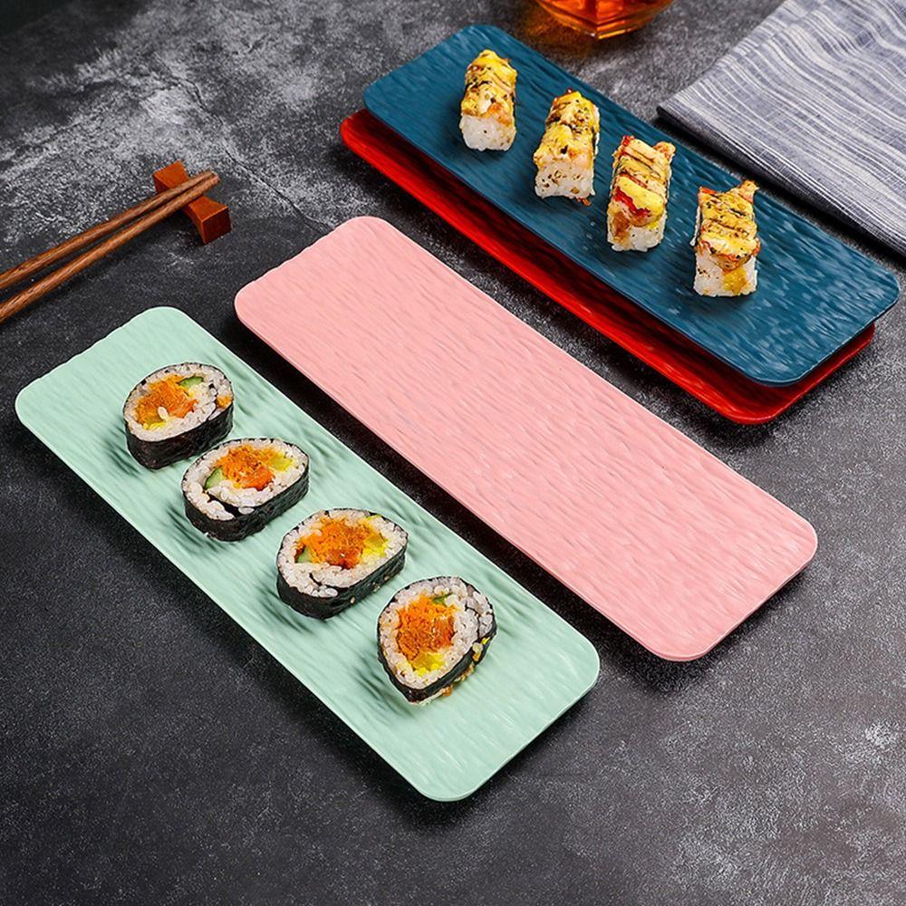 Rectangular Shape Sushi Plate Multicolor Flat Plate Creative Restaurant Plate  Restaurant Use