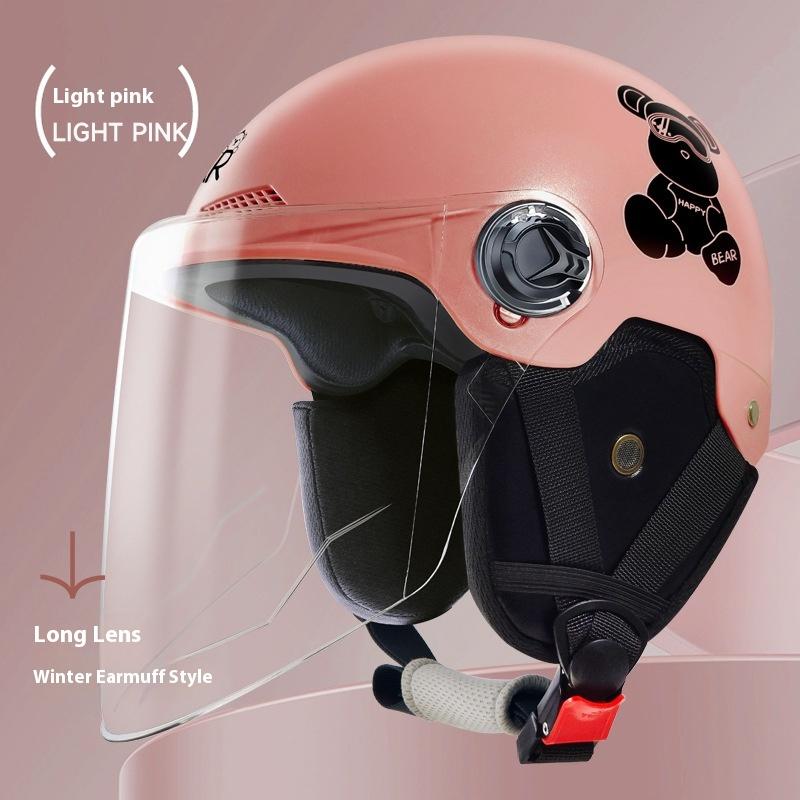 Electric Vehicle, Motorcycle, Women's Summer Battery Car, Half Helmet, Men's Four-season Universal Safety Helmet