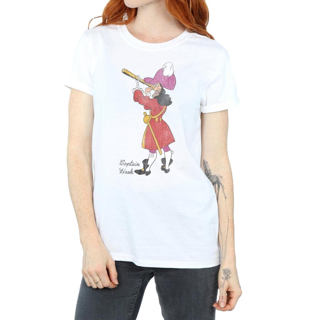 Peter Pan Womens/Ladies Classic Captain Hook Cotton Boyfriend T-Shirt