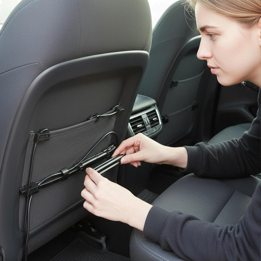 4-Piece Elastic Cable Sleeve Set  PVC Cord Protector & Organizer for Car, Truck, RV, Desk & Home Wire Management