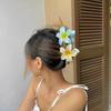 Fermaglio per Capelli Acrilico a Forma di Fiore Grande 8cm Sfumato per Donne Fermagli Dolci Pinze per Capelli Pinze a Granchio Mollette Accessori per Capelli Hawaiani