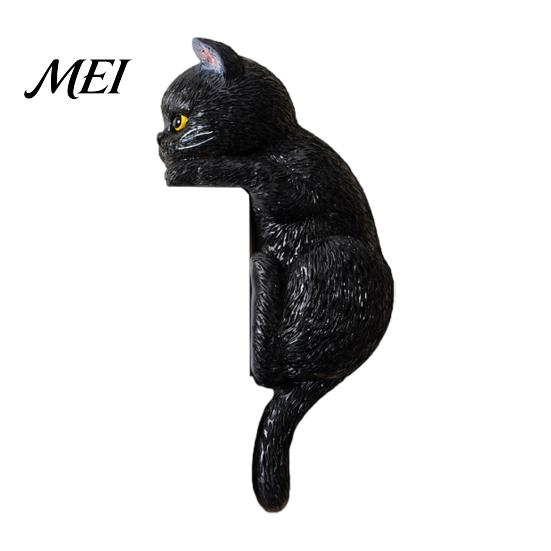 Cubierta de Interruptor de Luz de Gato Pegatina 3D, Placa de Pared Decorativa de Resina, Pegatinas Decorativas de Animales Lindos, Decoraciones Peel And Stick para el Hogar Dormitorio