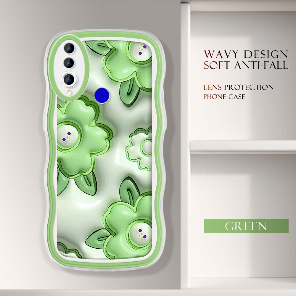 Fashion Soft Wavy Phone Case Cartoon Pattern Camera Protection Shockproof Cellphone Casing for Huawei Honor iPhone Infinix Tecno Itel