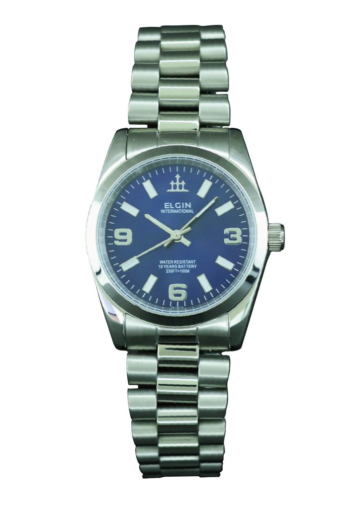 Elgin Battery Stainless Steel Watch Size Blue 10-Year FK1421S-BL Boys'