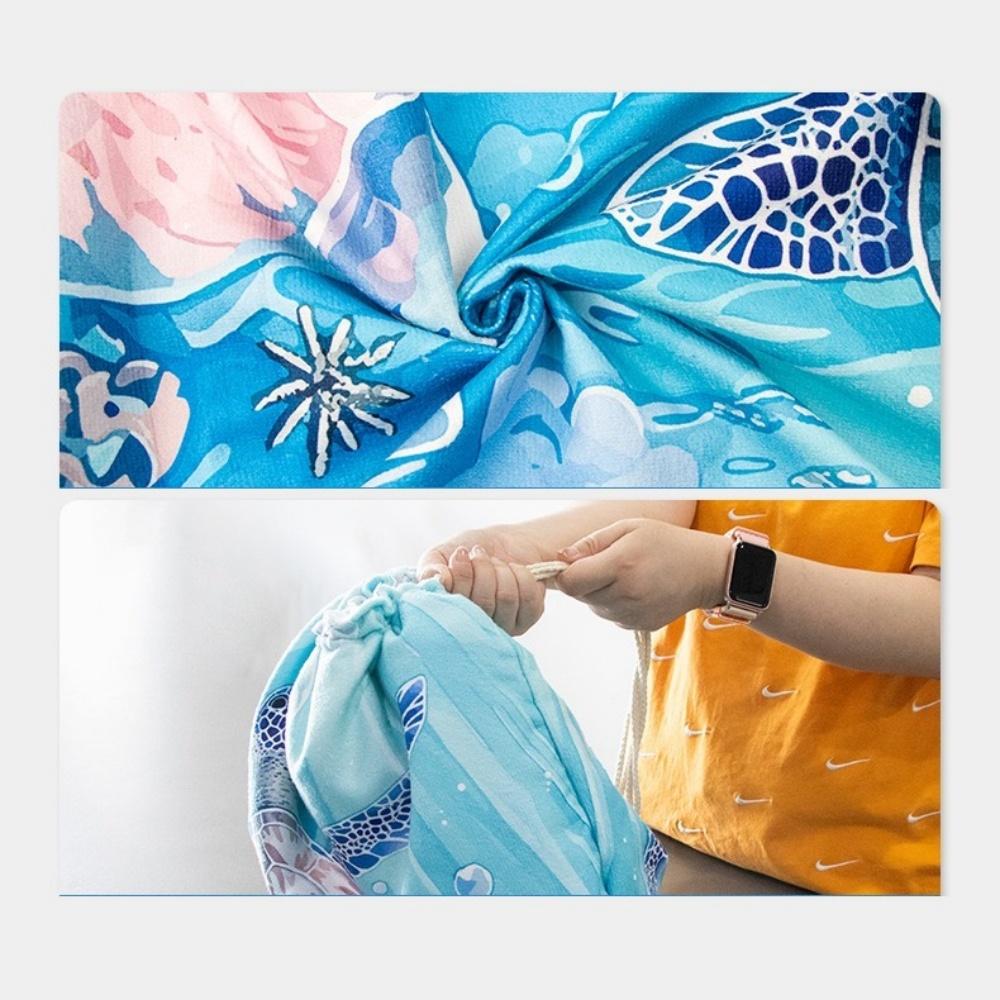 Beach Towel, Lightweight, Quick-drying, Super Absorbent Soft Beach Towel, Foldable Backpack Style (80x160cm)
