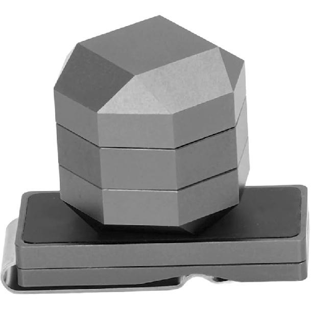 Asixxsix Pool Billiard Cue Chalk Holder, Pocket Pool Magnetic Chalk Holder Aluminium Magnetic Snooker Belt Clip with Chalk Box and Iron Sheet чёрный