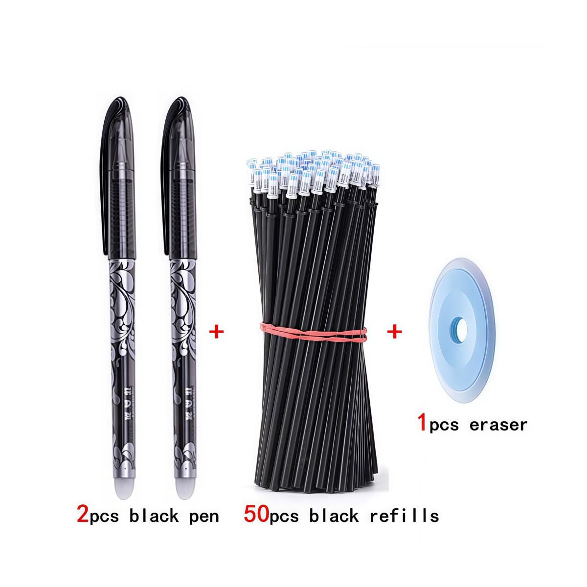 

12/53/55 шт./набор стираемых стержней для ручек 0,5 мм моющаяся ручка офисные школьные канцелярские принадлежности 12PCS black set