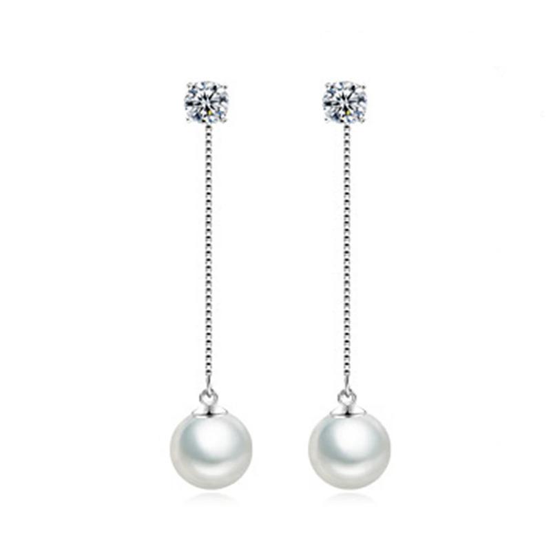 

NEHZY серебряные украшения женские длинные серьги с пресноводным жемчугом и кристаллами с кисточками