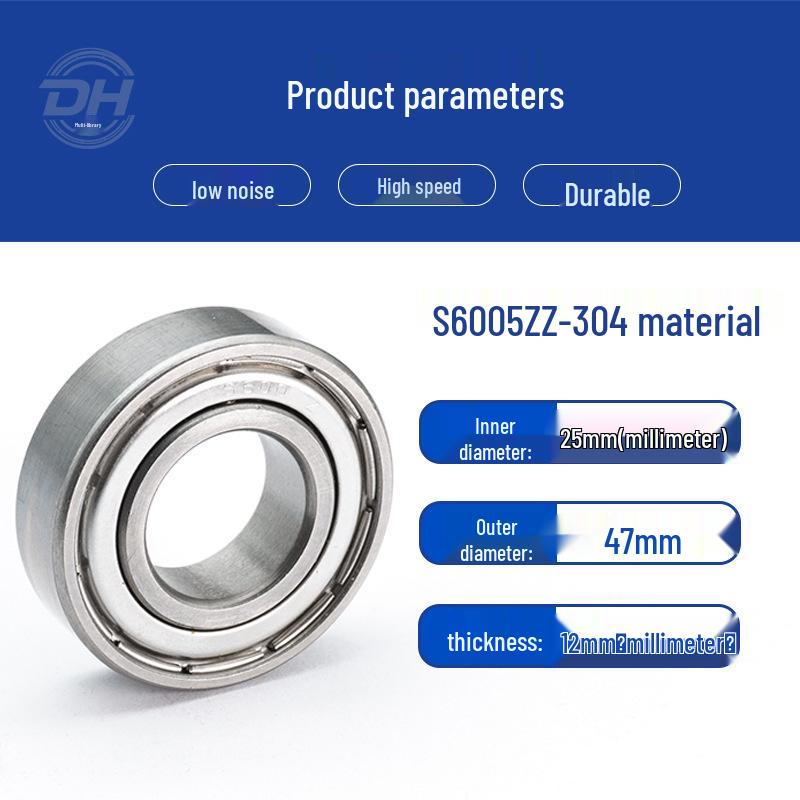 Stainless Steel Bearings S6000, S6001, S6002, S603, S604 - 304 Material