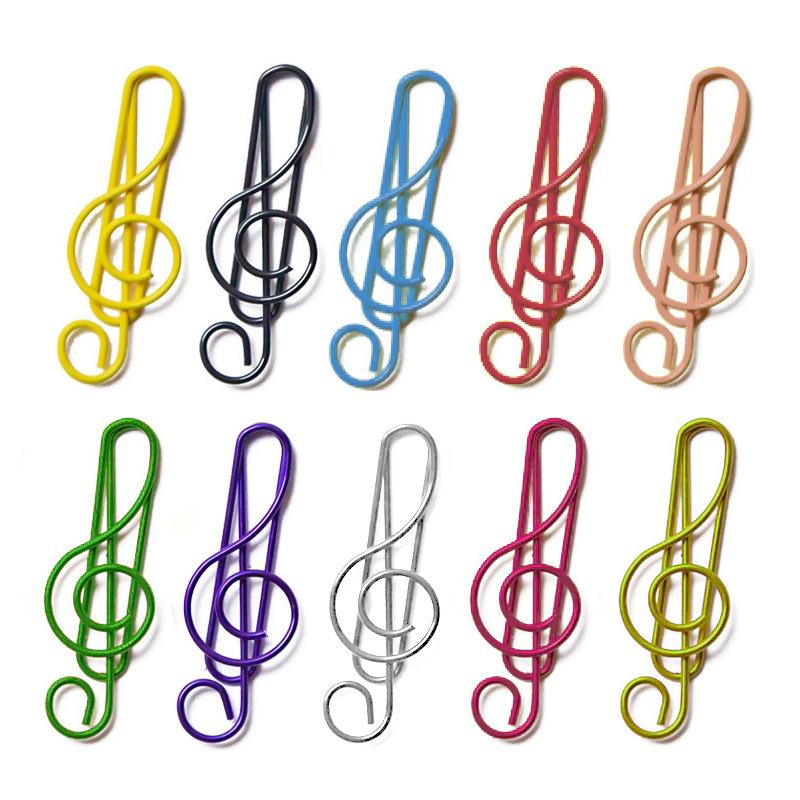 10/20pcs Color Music Note Paper Clip | Assorted Colors, Musical Note Bookmarks for Organizing Documents,Reading folder