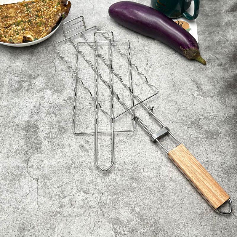 Zhi Shi 3-Pack Stainless Steel Hot Dog & Sausage BBQ Grilling Baskets