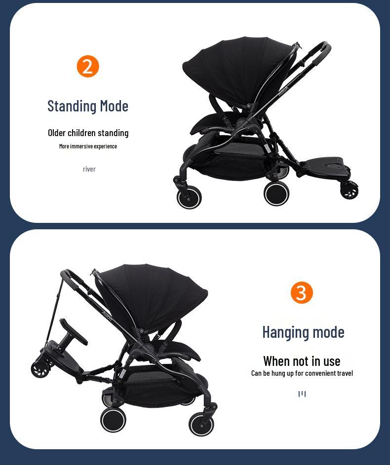 Stroller Add-On: Child Standing Board & Auxiliary Seat for Second Kid
