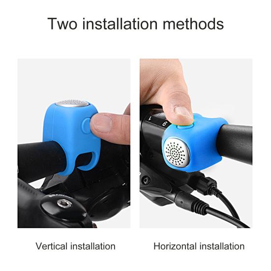 Electric Bicycle Bell Handlebar Mounted 90dB High Decibel 3 Sound Modes Rainproof Battery Operated Electric Mountain Bike Horn Bike Accessories