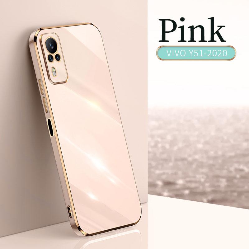 For VIVO Y51 2020 Y31 2021 Case Protective Electroplating Shockproof VIVO V25e V27e V11i Y12S G Y81 Case Cover Silicone TPU Soft