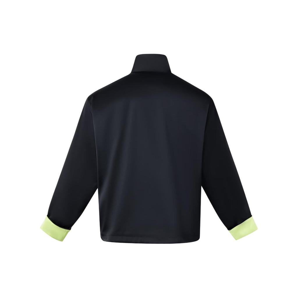 Adidas Originály Cn Tt Saténový Nový Čínský Styl Oblek Tang Knoflíková Pruhovaná S Dlouhým Rukávem Retro Sportovní Stojáček Bunda Unisex Bunda Černá JD3380