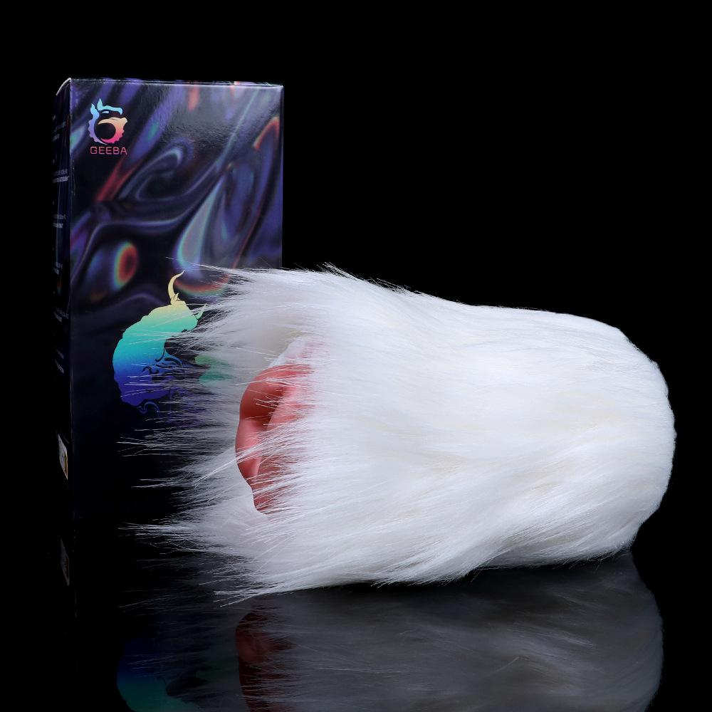 Masturbators for Men Sex Dolls White Fluffy Single Channel Manual 550g 12-15cm Alien Jet Cup Adult Sex Products Penis Exercise