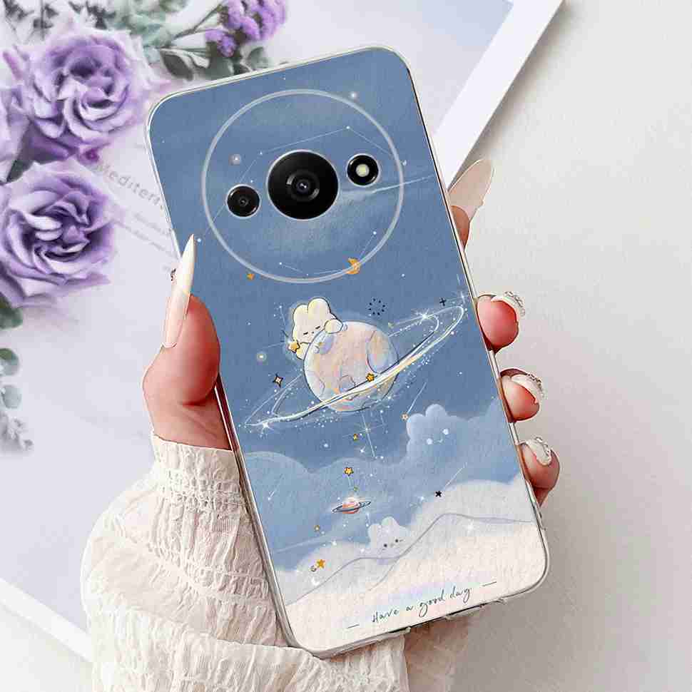 For Xiaomi Redmi A3 Case 6.71" Soft Silicone Beautiful Painting Back Cover For Redmi A3 RedmiA3 Phone Case Bags