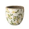 Flower Pot Lemon Overglazed Color Ceramic Modern Minimalist Gardening Green Plant Desktop Wall Hanging Decoration Drainage Hole