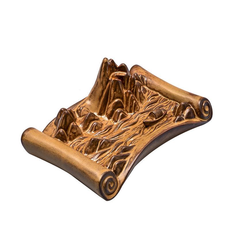 

1 шт., домашний декор, свитки, кадильница, украшения для комнаты, реверсивная курильница с обратным потоком, керамическая курильница