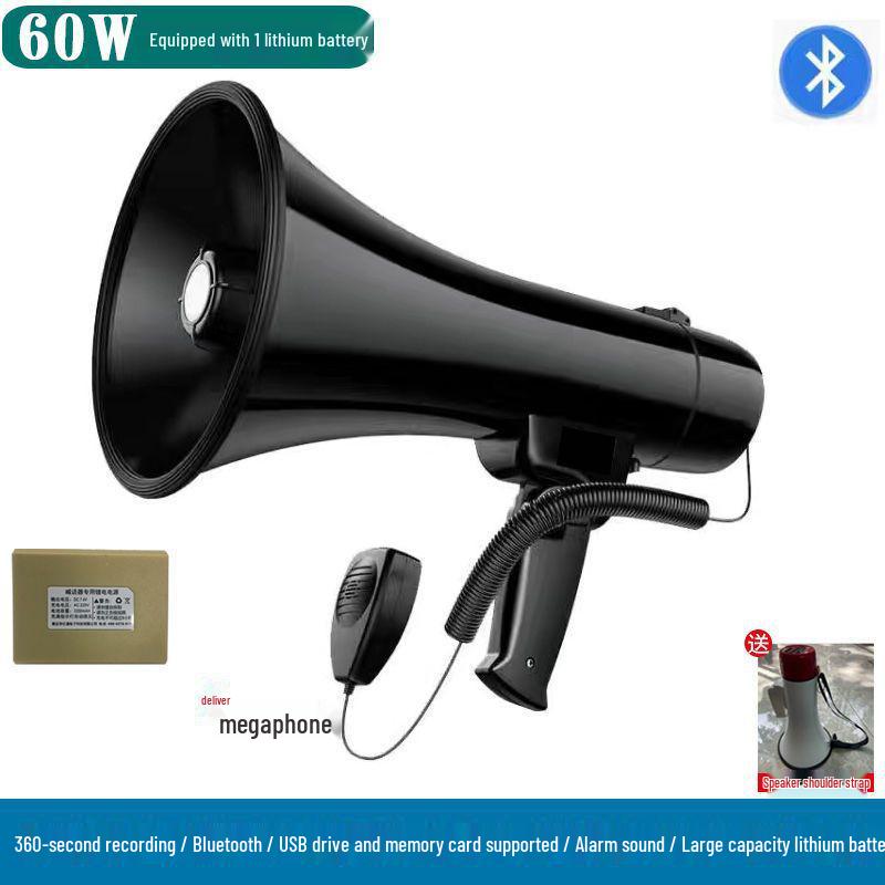 100W High Power Handheld Megaphone with Loud Volume and Large Horn