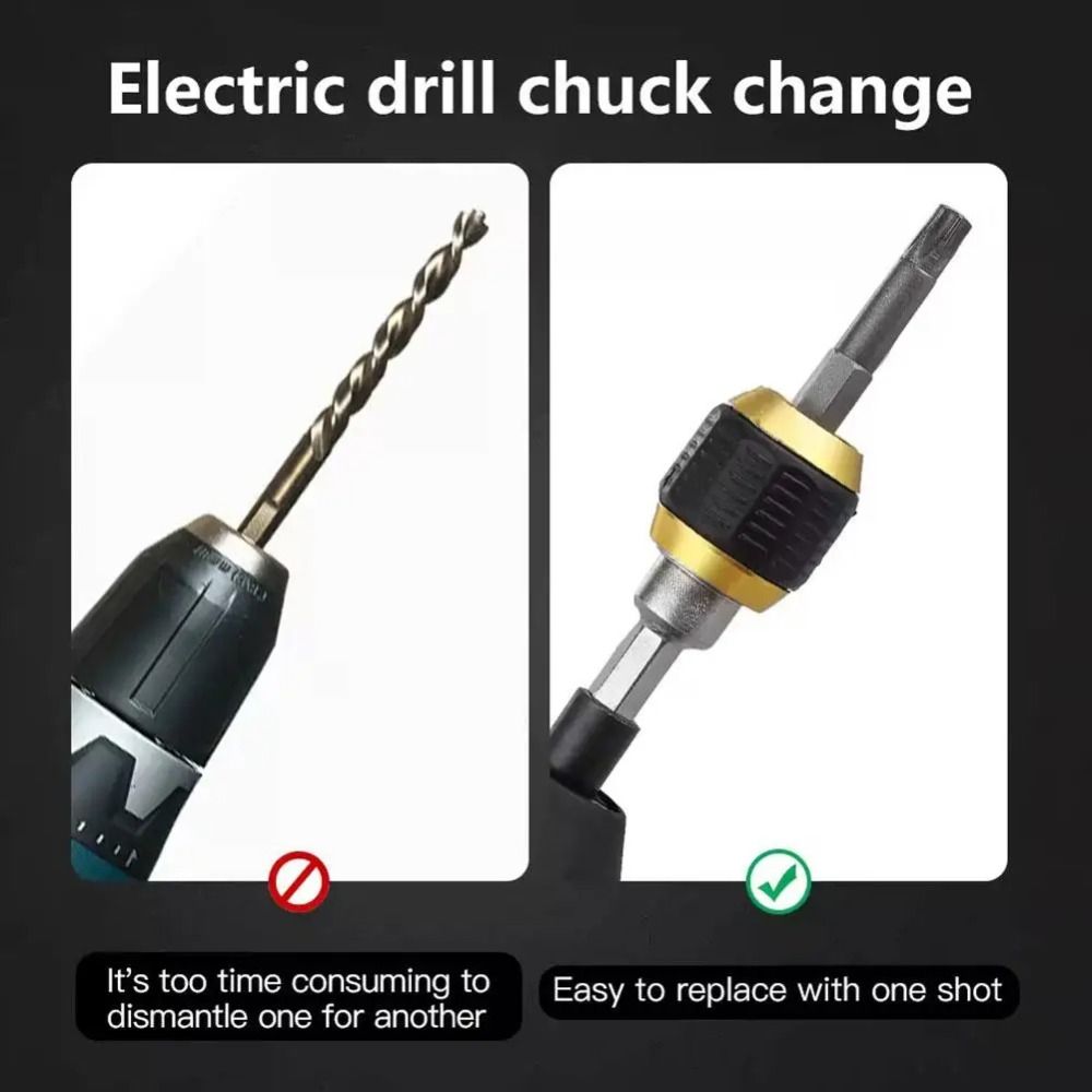 60mm Bit Holder 1/4" Hex Shank Quick Change Adapter New Screw Extractor Tool