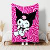 1pc Blanket Sanrio Kuromi1 Print Design, Lightweight Blanket for Sofa, Bed- Soft &Warm, Gift for All Seasons like Christmas, Halloween