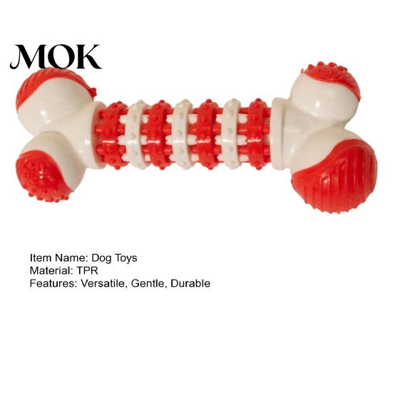 Dog Toys for Molar Chewing Indestructible Chew Interactive Puppy Teeth Bone Toy Cleaning Boredom Relief Soft Touch Gear Pet Aggressive Chewers