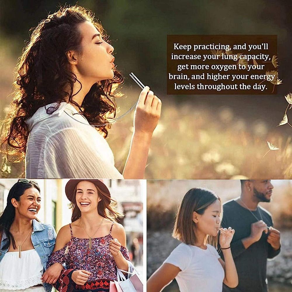 Chain Mindful Breathing Necklace Calming Anxiety Relief Necklace Gift Stress Anxiety Necklace  Men
