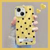 Suitable for Apple 15 Mobile Phone Case Summer IPhone 14pro Black Polka Dot Invisible Bracket 13/12 Heightened Large Hole