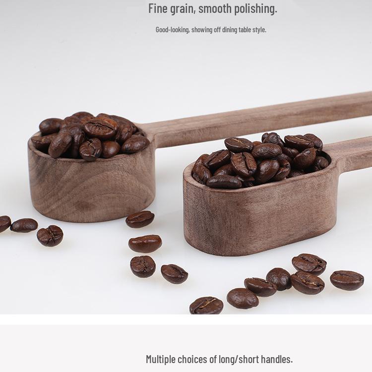 Wooden Coffee Measuring Spoon 8g/10g - Black Walnut & Beech, Long/Short Handle