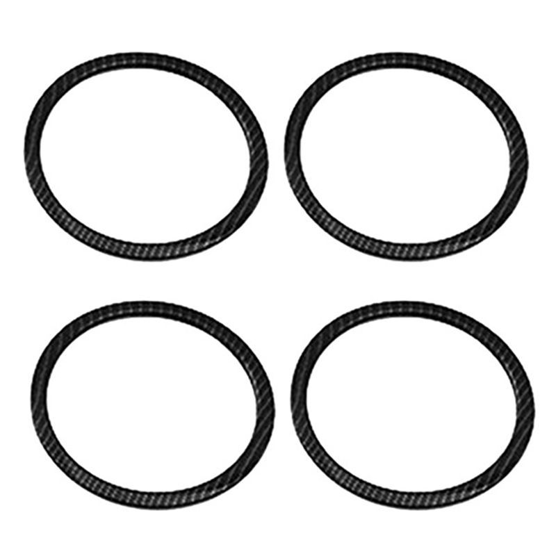 Authentic 4Pcs For Nissan X-Trail 14-19 Car Carbon Fiber Decorative Circle Ring Cover Trims Decoration Accessories