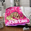 1 pezzo Coperta Plaid in Flanella Barbie Morbida, Calda e Accogliente per Divano, Letto, Ufficio e Viaggio Versatile per Tutte le Stagioni Regalo, Regalo di Natale
