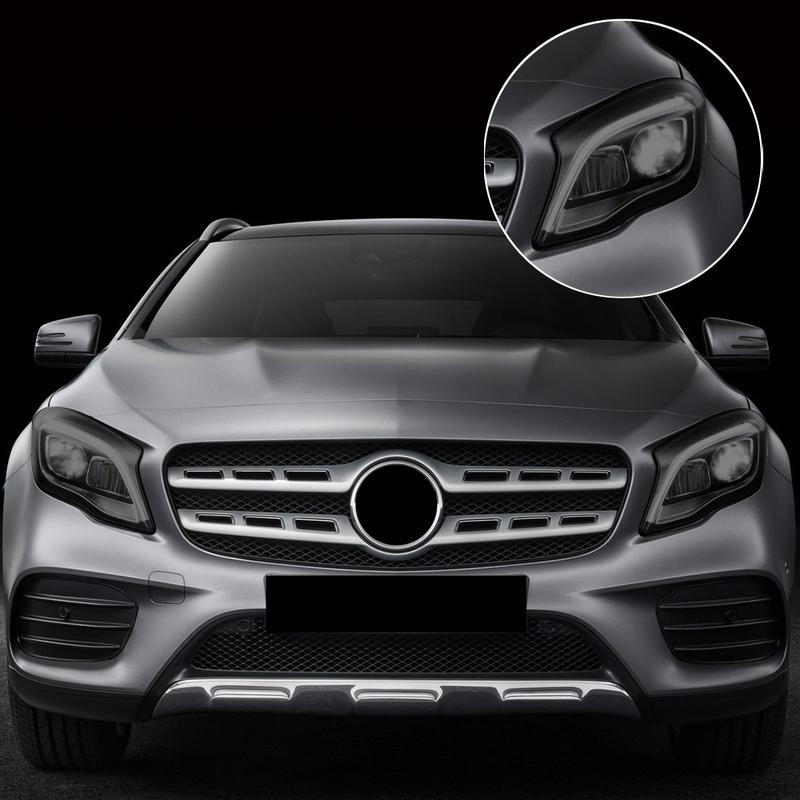 Für Mercedes Benz GLA/GLB/GLC/GLK/GLE/GLS Vorgeschnittenes TPU Scheinwerfer PPF Rauchschwarz Hochglanz Kratzfestes Schutzvinyl