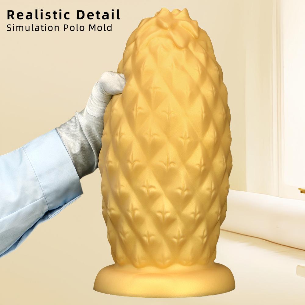 Gold Silicone Giant Dildo Extra Large Butt Plug Fisting Supplies Sex Toy Gay Big Dick Realistic Penis BDSM Strap On Cock