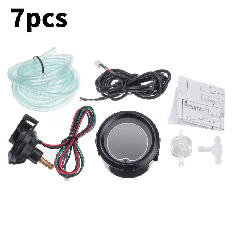7 Colors Black Digital Lcd Turbo Boost Gauge For Cars Automotive Instrument Tool