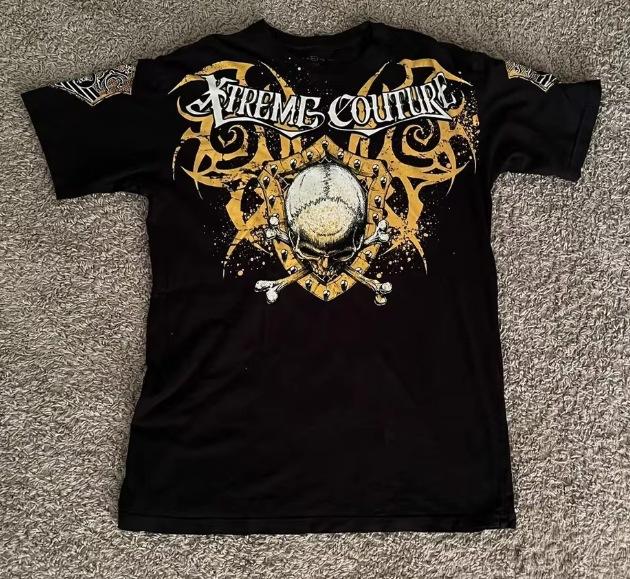 Cross-border new gothic unisex T-shirt top, short-sleeve T-shirt, Y2K trendy brand skull top, short-sleeve