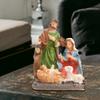 Detailed Holy Family Resins Statue Christmas Home Desktop Decors Religious Nativity Scene Figurine Shelf Ornament Gift