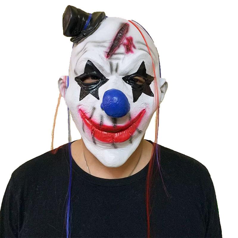 Various Clown Mask Halloween Scary Evil Clown Head Cover Costume Party Movie Cosplay Joker Mask Creepy Devil Smiling Clown Masks