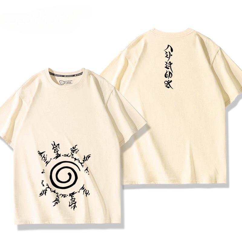 

Аниме Наруто Периферия Спираль Печать Наруто Тот же Принт Мужская Футболка Летний Мужской и Женский Топ с Коротким Рукавом L