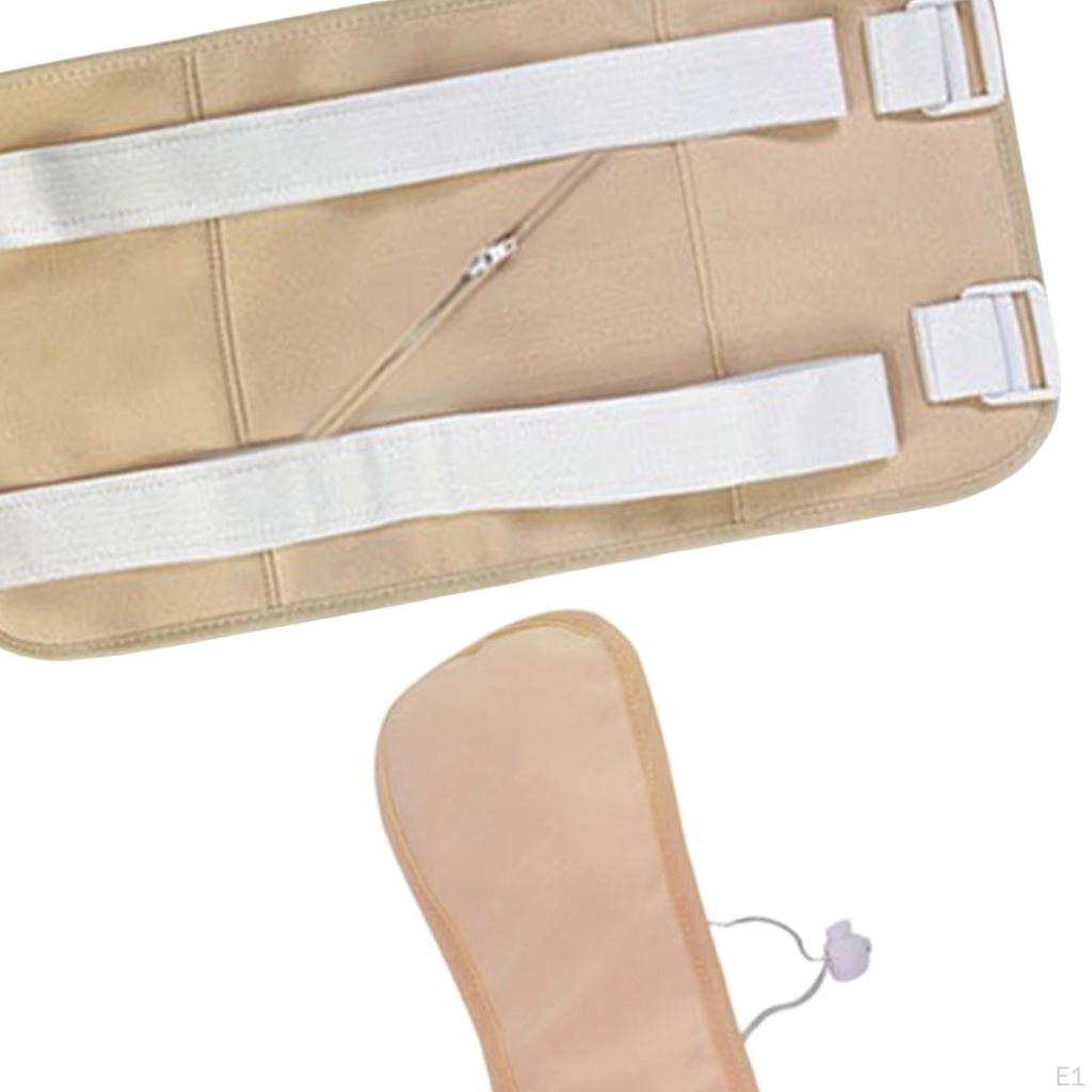 2 Pieces Wrap Compress Anti Oil Leak Washable with Tie Adjustable Elastic Strap for Comfort Sleep