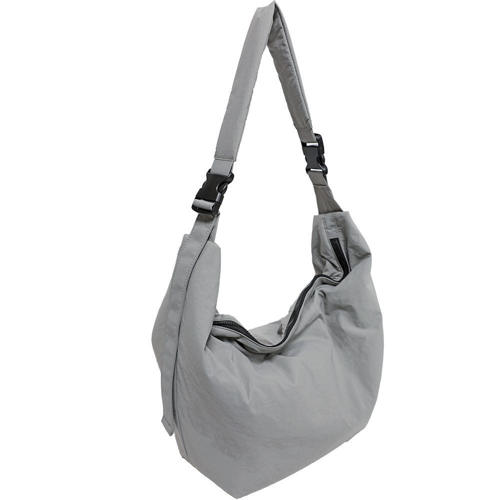 

2025 корейская версия легкая сумка-мессенджер большой вместимости мужская сумка из спортивного нейлона модного бренда, унисекс повседневная сумка-тоут серый