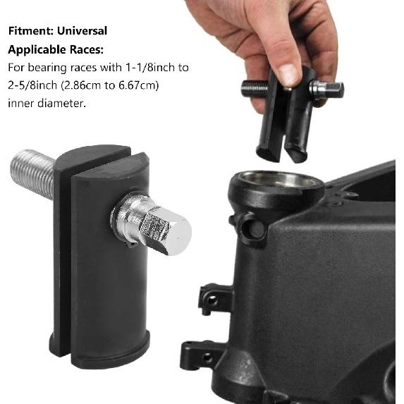 Steering Neck Bearing Race Remover,Motorcycle Steering Neck Bearing Race Removing Tool Universal for 1‑1/8in to 2‑5/8in ID Races