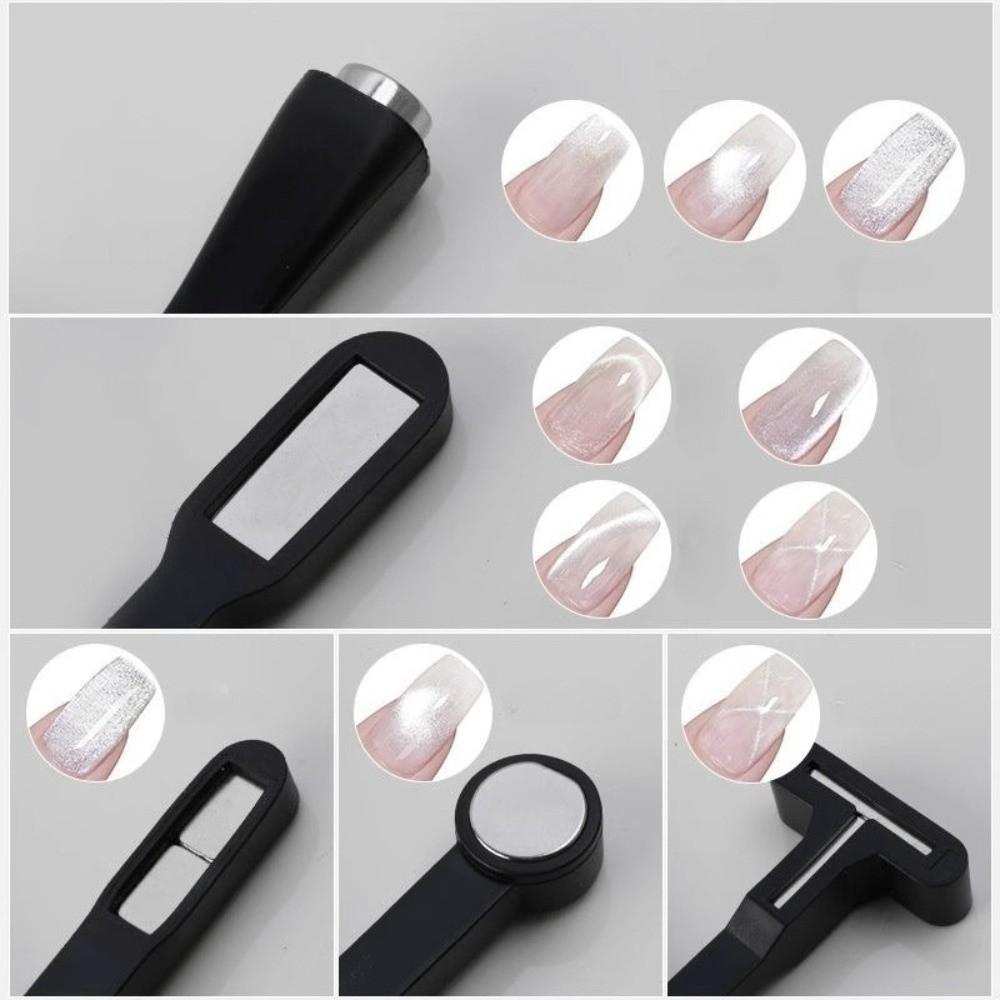 Heart 6-in-1 Nail Magnet Half Moon Manicure Magnetic Bar Cat Eye Magnet Nail Art Design