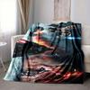1Pc Galactic Heroes Unite Flannel Blanket, Soft And Comfortable, Casual Warm, Camping Travel, Christmas, Halloween Xmas Gift S1708