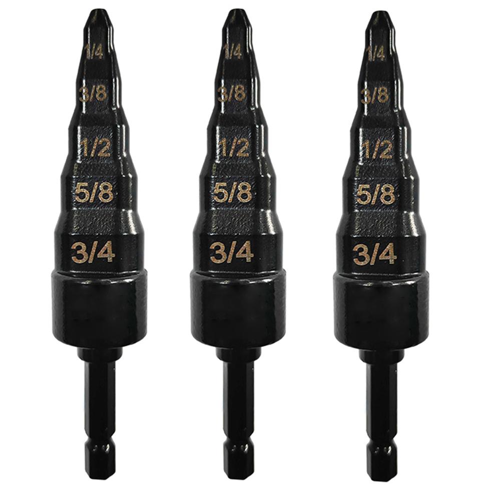 5 In 1 Air Conditioner Copper Pipe Expander Swaging Drill Bit Set Swage Tube Expander Soft Copper Tubing Tools or HVAC Repair